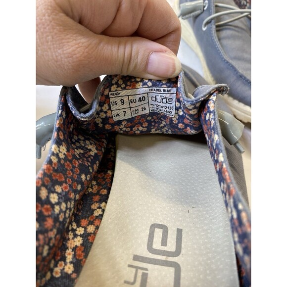 Hey Dude Wendy Citadel Blue Shoes Women Size 9 - Picture 4 of 7